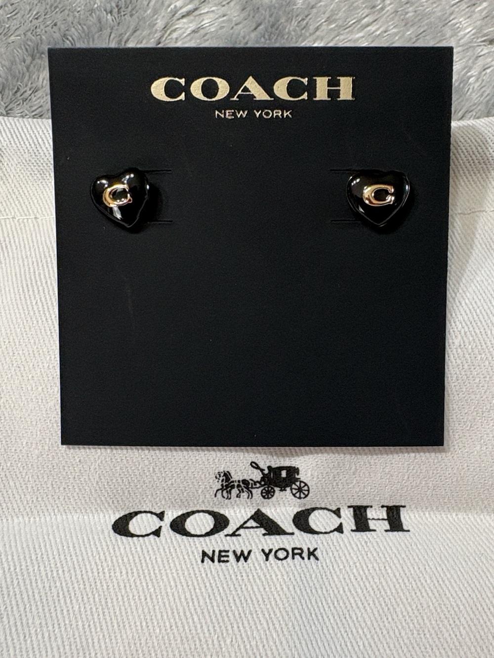 Coach Heart Stud Earrings